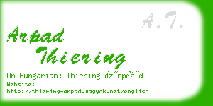 arpad thiering business card